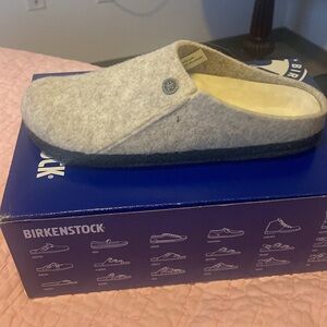 NEW Birkenstock Zermatt Rivet Wool Slippers 1020029 Eggshell.